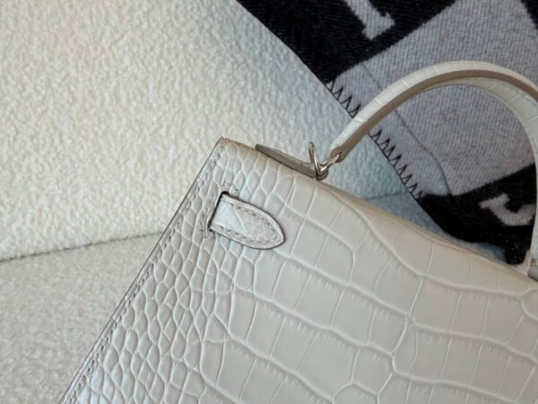 USA Shipping Mini Kelly 19CM 8L Alligator Leather Silver Hardware Full Handmade