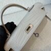 USA Shipping Mini Kelly 19CM 8L Alligator Leather Silver Hardware Full Handmade