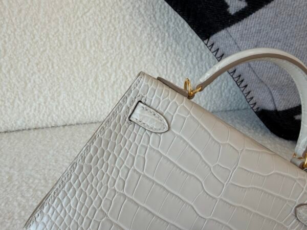 Top Handmade Mini Kelly 19CM 8L Alligator Leather Gold Hardware