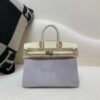 Birkin 25cm X9 Mauve Sylvestre Suede 10 Carie Swift Leather SHW Whole Shipping