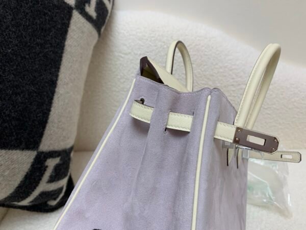 Birkin 25cm X9 Mauve Sylvestre Suede 10 Carie Swift Leather SHW Whole Shipping