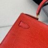 Global Shipping Mini Kelly A5 Bougainvillea GHW Lizard Leather