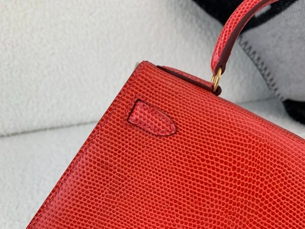 Global Shipping Mini Kelly A5 Bougainvillea GHW Lizard Leather