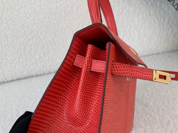 Global Shipping Mini Kelly A5 Bougainvillea GHW Lizard Leather