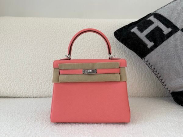 Kelly 25CM K4 Togo Leather Top Handmade Silver Hardware