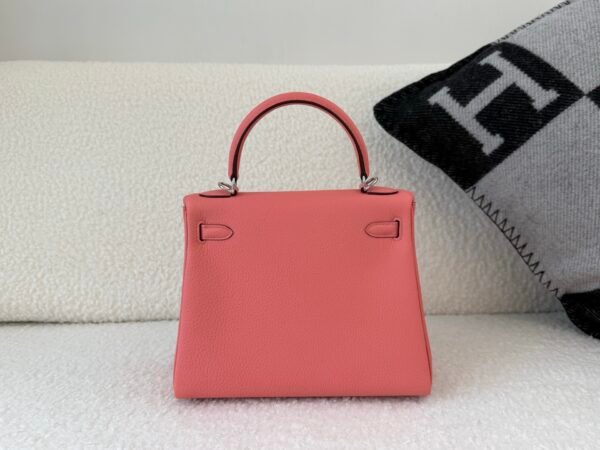 Kelly 25CM K4 Togo Leather Top Handmade Silver Hardware