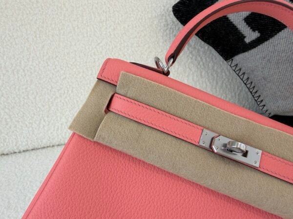 Kelly 25CM K4 Togo Leather Top Handmade Silver Hardware