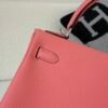 Kelly 25CM K4 Togo Leather Top Handmade Silver Hardware