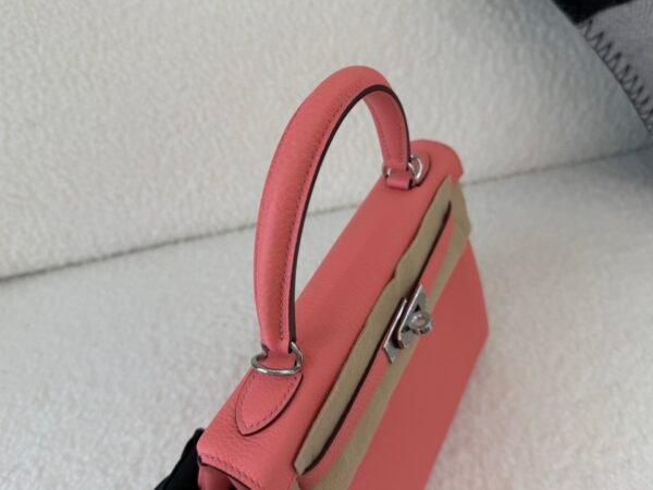 Kelly 25CM K4 Togo Leather Top Handmade Silver Hardware