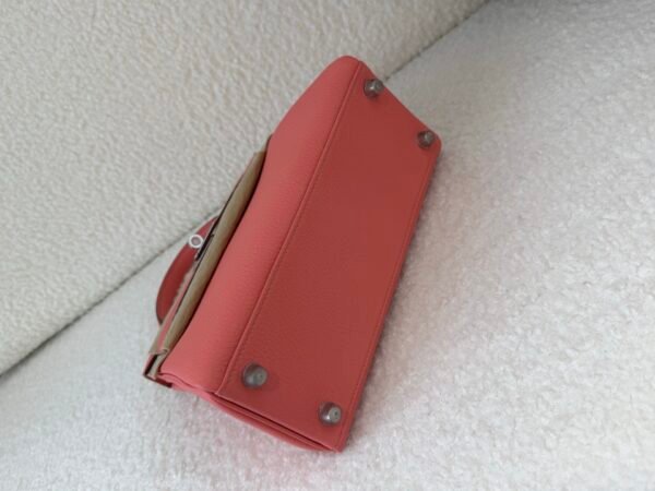 Kelly 25CM K4 Togo Leather Top Handmade Silver Hardware
