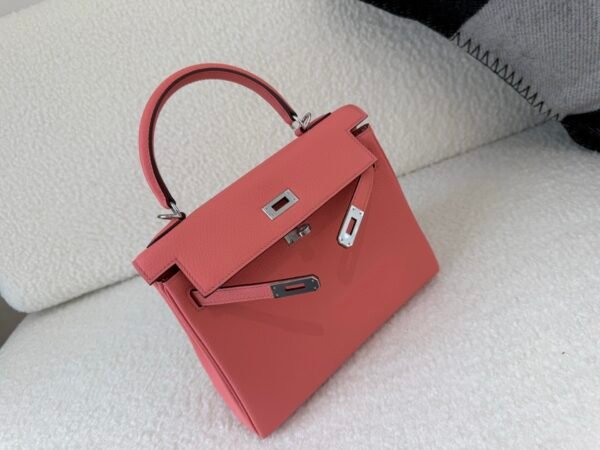 Kelly 25CM K4 Togo Leather Top Handmade Silver Hardware