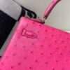 wsxc1769444843189_3 France Delivery Kelly 25CM E5 Rose Tyrien Ostrich Leather Silver Hardware