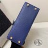 Lady Handle bag Kelly 25CM 77 Bleu Iris R2 Bleu Agate Ostrich Leather Gold Hardware R2 Bleu Agate