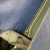 Lady Handle bag Kelly 25CM 77 Bleu Iris R2 Bleu Agate Ostrich Leather Gold Hardware R2 Bleu Agate