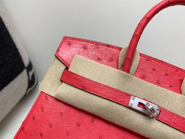 wsxc1769444849854_2 Global Shipping Birkin 25CM A5 Bougainvillea Ostrich Leather Rose Gold Hardware