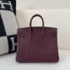 Top Handmade Birkin 25CM L3 Rose Pourpre Ostrich Leather Gold Hardware