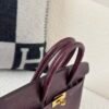 Top Handmade Birkin 25CM L3 Rose Pourpre Ostrich Leather Gold Hardware