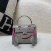 wsxc1770052279191_0-1 Top Handmade Kelly doll 16CM 80 Alligator Leather Gold Hardware Mini Handle bag