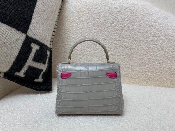 wsxc1770052279191_1 Top Handmade Kelly doll 16CM 80 Alligator Leather Gold Hardware Mini Handle bag