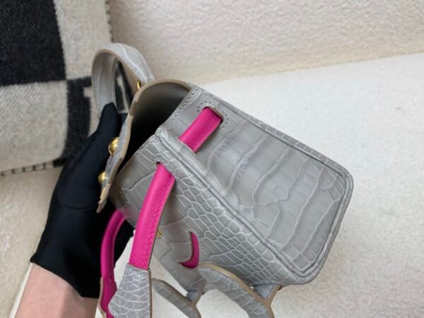 wsxc1770052279191_6 Top Handmade Kelly doll 16CM 80 Alligator Leather Gold Hardware Mini Handle bag
