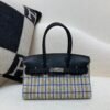 Top Quality Birkin shoulder 29cm Embroidery 89 Nior Silver Hardware