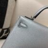 New Arrival Mini Kelly 19CM Silver Goat Leather SHW Full Handmade