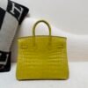 Global Shipping Birkin 25CM 9R Lime Porosus Silver Hardware 1:1 to make