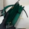 Top Handmade Kelly 25CM Alligator Leather 6Q Vert Emeraude Gold Hardware