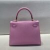 Top Handmade Kelly 25CM X9 Mauve sylvestre Epsom Leather Gold Hardware