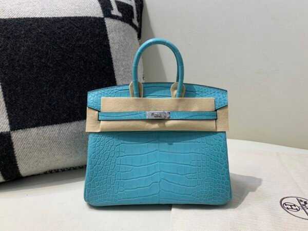wsxc1773322906081_0-1 Special Color Birkin 25cm 3Z Bleu Saint Cyr Alligator Leather Silver Hardware