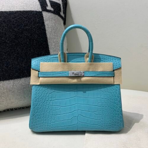 wsxc1773322906081_0 Special Color Birkin 25cm 3Z Bleu Saint Cyr Alligator Leather Silver Hardware