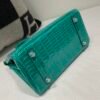 Top Handmade Birkin 25cm O6 Vert Jade Porosus Leather Experienced old craftsmen Made