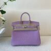 Special Purple color X9 Mauve Sylvestre Birkin 25cm Porosus Leather SHW