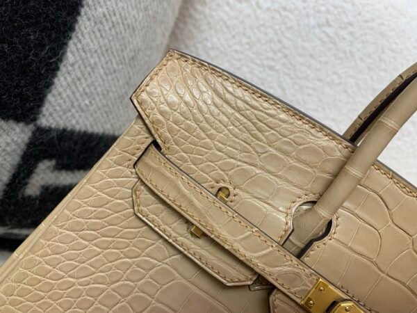 Birkin 25cm 0M Chai Full Handmade Alligator Leather Global Shipping