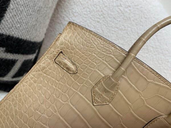 Birkin 25cm 0M Chai Full Handmade Alligator Leather Global Shipping