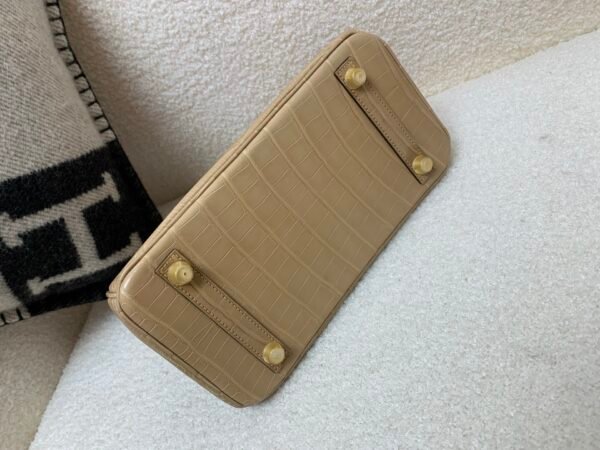 Birkin 25cm 0M Chai Full Handmade Alligator Leather Global Shipping