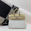 Birkin Touch 25cm 0T Mushroom Y1 Vanille Alligator/ Togo Leather Silver Hardware