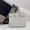 Birkin Touch 25cm 0T Mushroom Y1 Vanille Alligator/ Togo Leather Silver Hardware