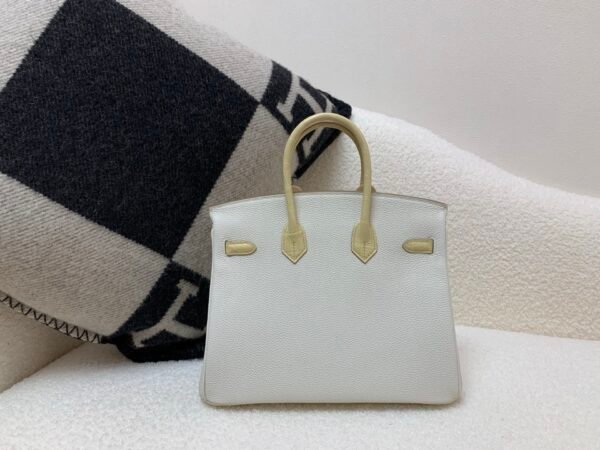 Birkin Touch 25cm 0T Mushroom Y1 Vanille Alligator/ Togo Leather Silver Hardware
