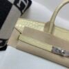 Birkin Touch 25cm 0T Mushroom Y1 Vanille Alligator/ Togo Leather Silver Hardware