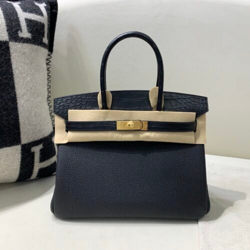 Whole Sales Birkin Touch 25CM 89 Nior Alligator/ Togo Leather Gold Hardware