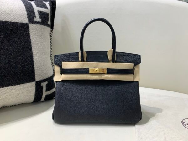 Whole Sales Birkin Touch 25CM 89 Nior Alligator/ Togo Leather Gold Hardware
