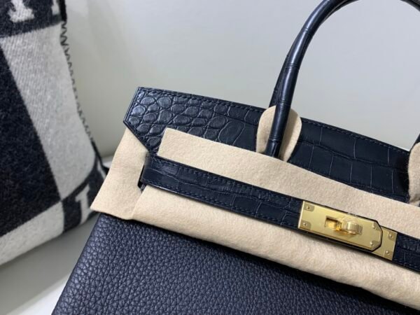 Whole Sales Birkin Touch 25CM 89 Nior Alligator/ Togo Leather Gold Hardware