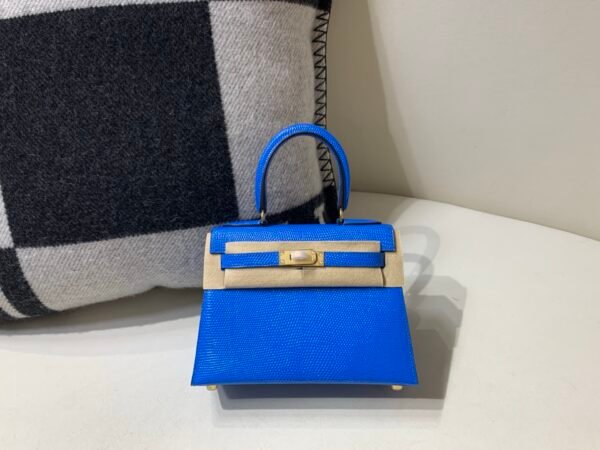 Top Handmade Global Shipping Mini Kelly 7Q Mykonos GHW Lizard Leather