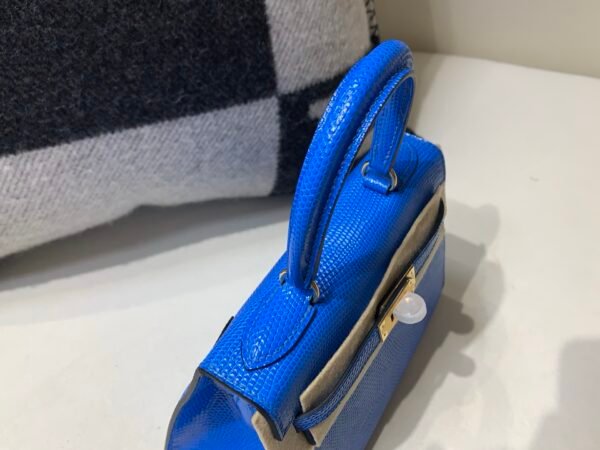 Top Handmade Global Shipping Mini Kelly 7Q Mykonos GHW Lizard Leather