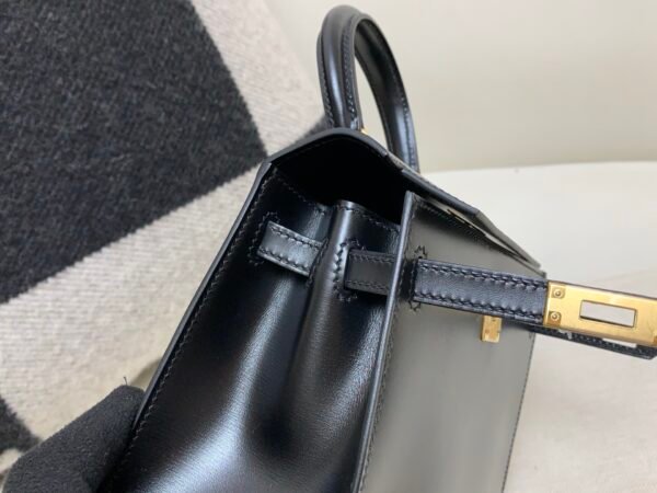 USA Delivery Mini Kelly big ear 89 Nior Box Leather Gold Hardware