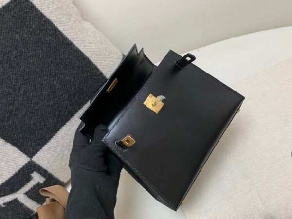 USA Delivery Mini Kelly big ear 89 Nior Box Leather Gold Hardware