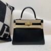Top Quality Kelly Size 28CM 0G Box Leather Gold Hardware Full Handmade 89 Nior