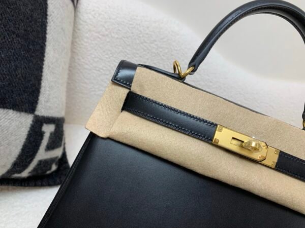 Top Quality Kelly Size 28CM 0G Box Leather Gold Hardware Full Handmade 89 Nior