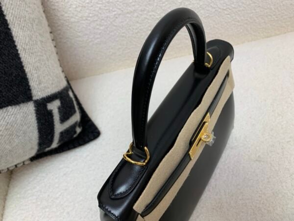 Top Quality Kelly Size 28CM 0G Box Leather Gold Hardware Full Handmade 89 Nior